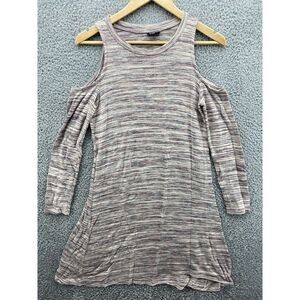 A.N.A. Womens Size S Cold Shoulder Long Sleeve Lightweight Tunic Shirt Top Dress